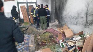 شهداء وجرحى نتيجة تفجير إرهابي في مسجد الإمام علي في حي وادي الذهب في حمص